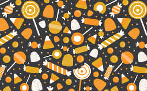 Halloween Candy Pattern Wallpaper