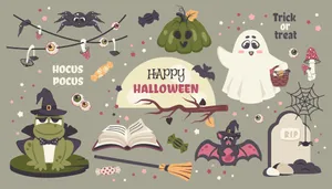 Halloween Cartoon Festivity Illustration Wallpaper