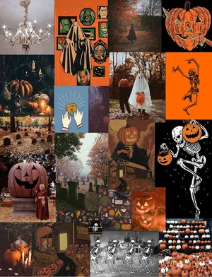 Halloween Collage Aesthetic Collection Wallpaper