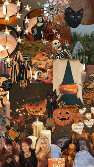 Halloween Collage Aesthetic Wallpaper