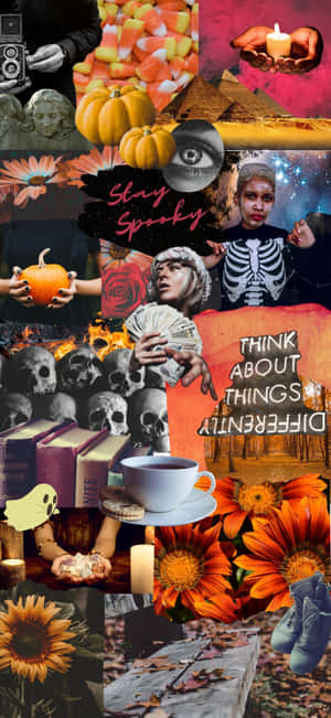 Halloween Collage Aesthetic.jpg Wallpaper