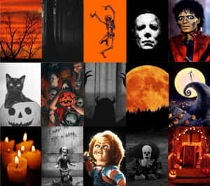 Halloween Collage Aesthetic Wallpaper