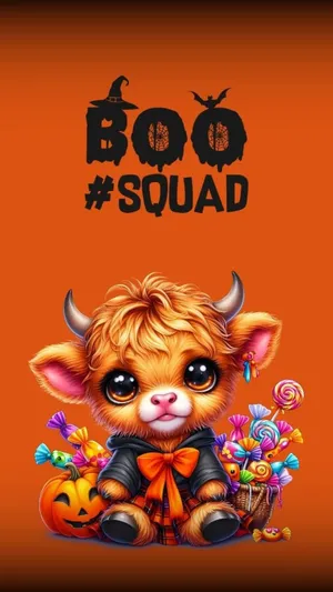 Halloween Cow Boo Squad Wallpaper