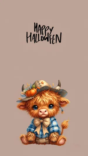 Halloween Cow Costume Wallpaper