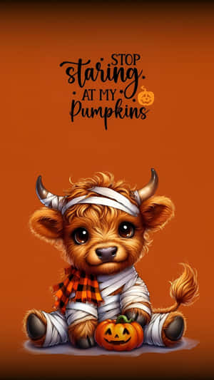 Halloween Cow Costume Cute Wallpaper