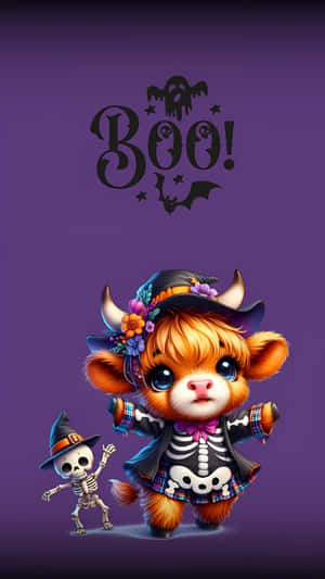 Halloween Cow Costume Wallpaper