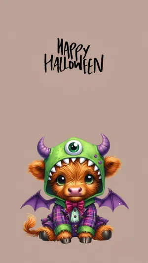 Halloween Cow Costume Wallpaper