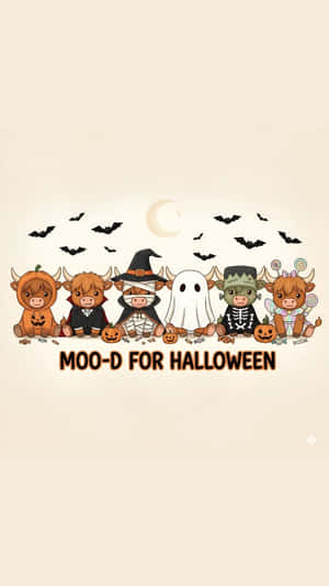 Halloween Cow Costume Party Wallpaper