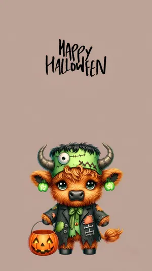 Halloween Cow Costume Wallpaper