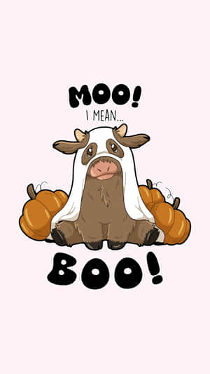 Halloween Cow Costume Wallpaper