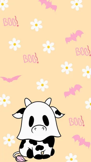 Halloween Cow Ghost Costume Wallpaper