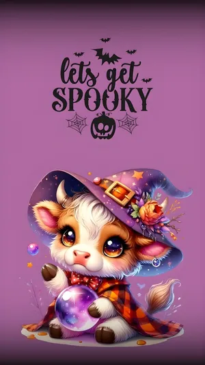Halloween Cow Magic Wallpaper
