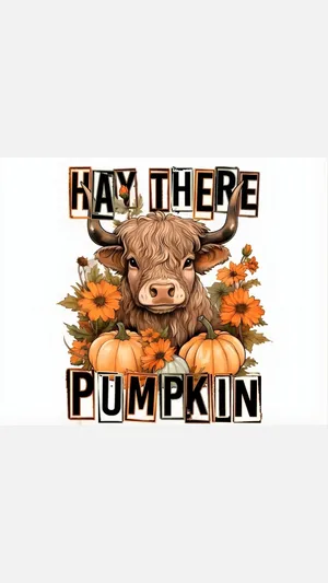 Halloween Cow Pumpkin Greeting Wallpaper