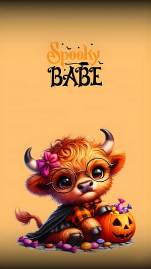 Halloween Cow Spooky Babe Wallpaper