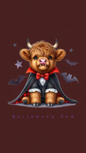 Halloween Cow Vampire Costume Wallpaper