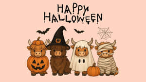 Halloween Cows In Costumes Wallpaper