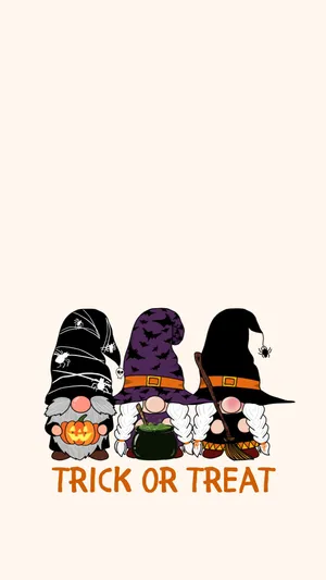 Halloween Gnomes Trickor Treat Wallpaper