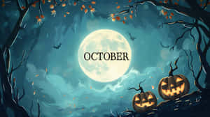 Halloween Moonand Pumpkins Desktop Wallpaper Wallpaper