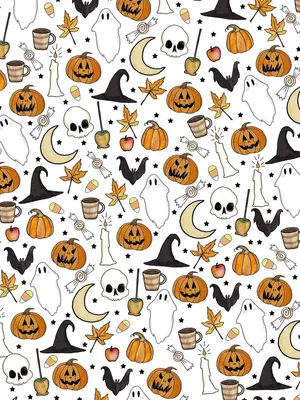 Halloween Pattern Preppy Style Wallpaper