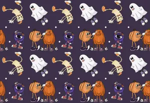Halloween Pattern Skidand Pump Wallpaper