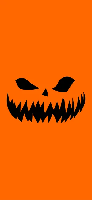 Halloween Pumpkin Facei Phone Wallpaper Wallpaper