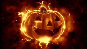 Halloween Pumpkin Fire Wallpaper