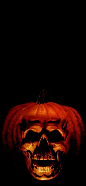 Halloween Pumpkin Glow Lockscreen Wallpaper