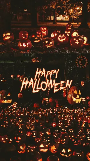 Halloween Pumpkin Glow Lockscreen Wallpaper