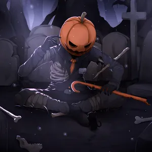 Halloween Pumpkin Man Anime Pfp Aesthetic Wallpaper