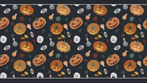 Halloween Pumpkin Pattern Background Wallpaper