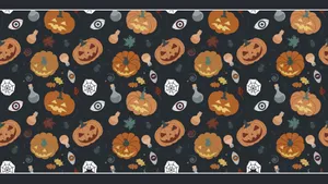 Halloween Pumpkin Pattern Background Wallpaper