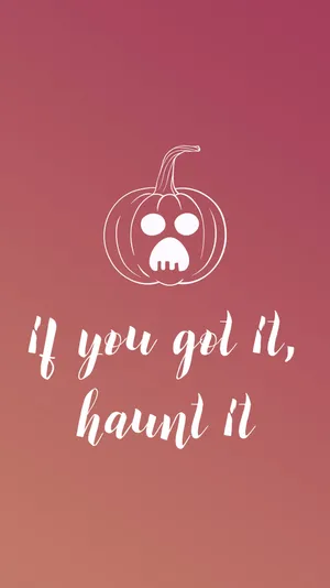 Halloween Pumpkin Quote Lockscreen Wallpaper