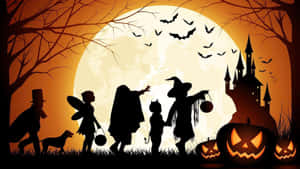 Halloween Silhouette Parade Wallpaper