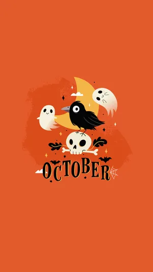 Halloween Spirits October Lockscreen Wallpaper