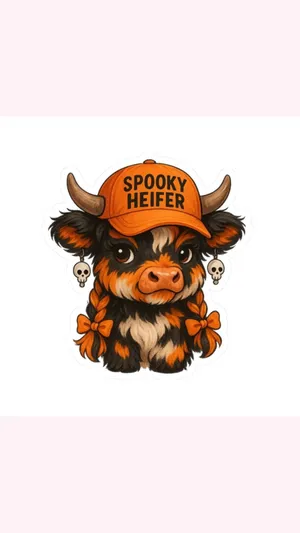 Halloween Spooky Cow Design Wallpaper