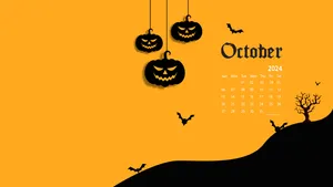 Halloween Theme October2024 Calendar Wallpaper