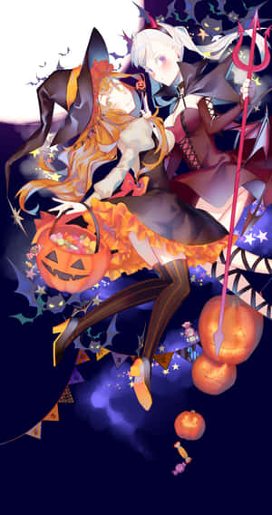 Halloween Themed Anime Artwork Wallpaper