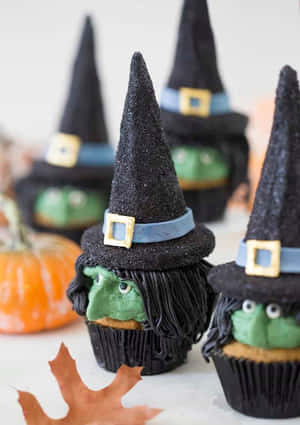 Halloween Witch Cupcakes Wallpaper