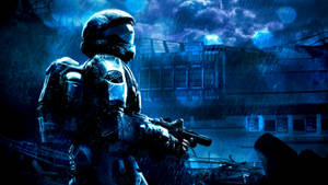 Halo 3 In Blue Wallpaper