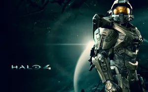 Halo 4 Video Game Cover Art Wallpaper