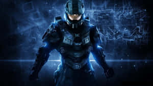 Halo 5 Blue Team Leader In Action Wallpaper