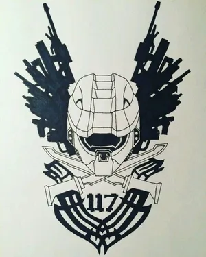 Halo Logo Wing Art Wallpaper