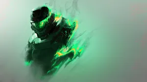Halo Master Chief Digitally Painted Wallpaper