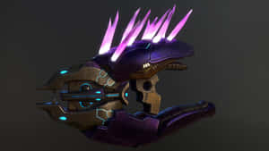 Halo Needler Weapon In Action Wallpaper