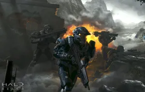 Halo Red Team 1703 X 1080 Wallpaper Wallpaper