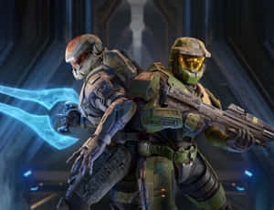 Halo Spartan Warriors In Action Wallpaper