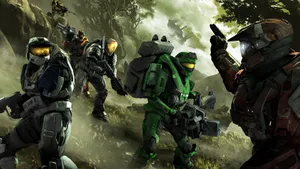 Halo Spartans In Action Wallpaper