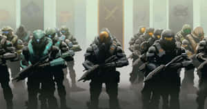 Halo Spartans In Action Wallpaper