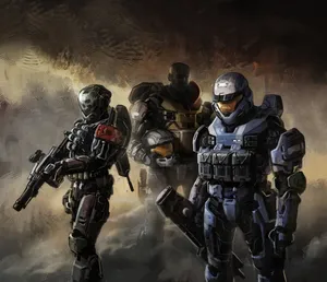 Halo Spartans Ready For Battle Wallpaper