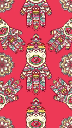 Hamsa Hand Symbol Of Protection And Good Fortune Wallpaper